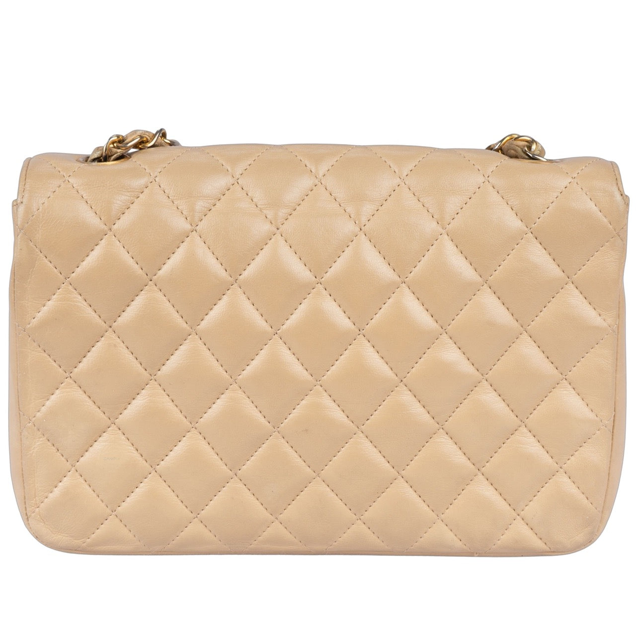 Chanel Quilted Lambskin 24K Gold Single Flap Crossbody Bag