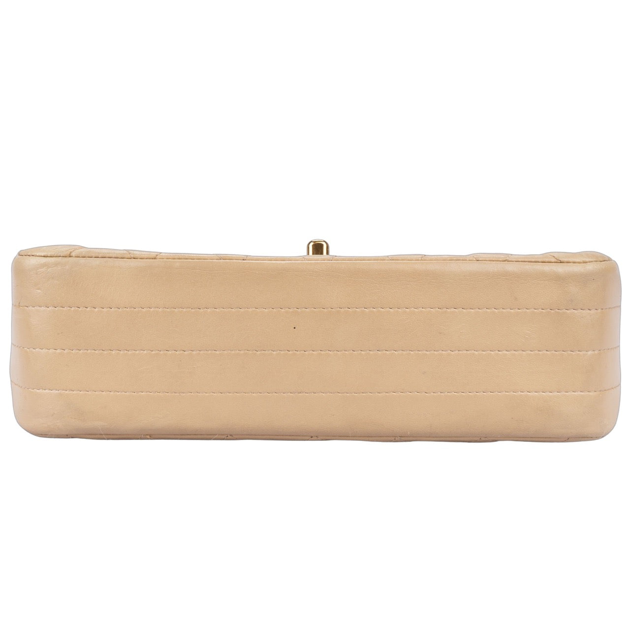 Chanel Quilted Lambskin 24K Gold Single Flap Crossbody Bag