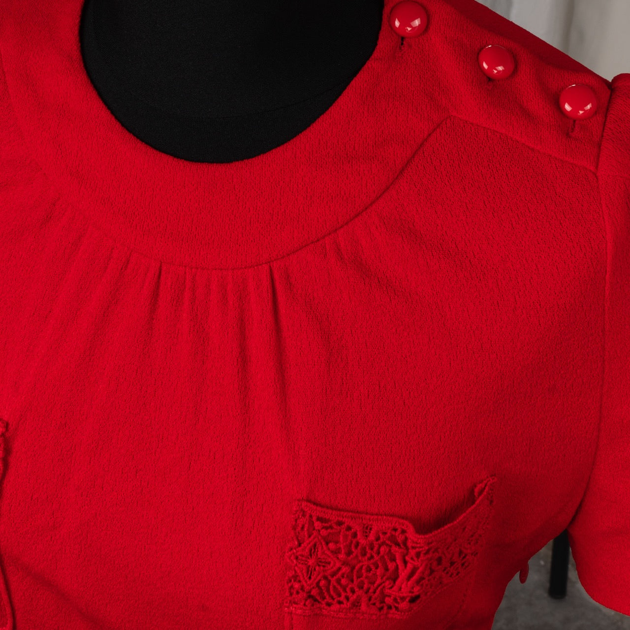 Louis Vuitton Red Monogram Viscose Dress (D38 / FR40)