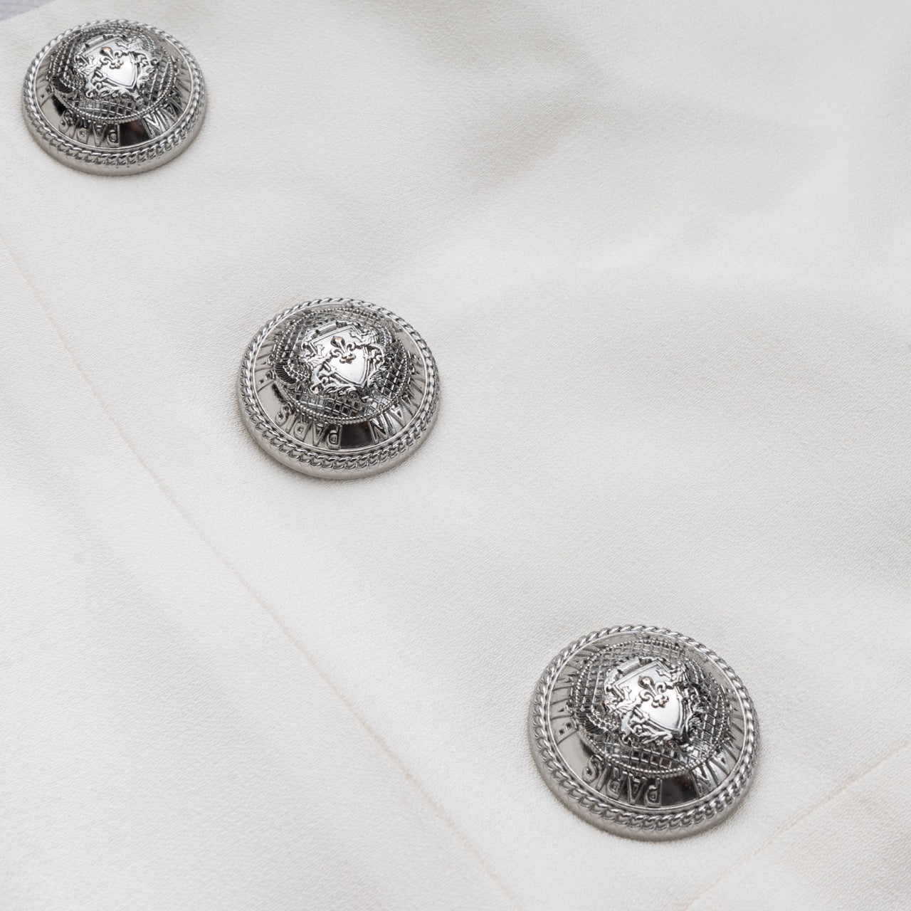 Balmain White Cotton Big Button Skirt (D36 / FR38)
