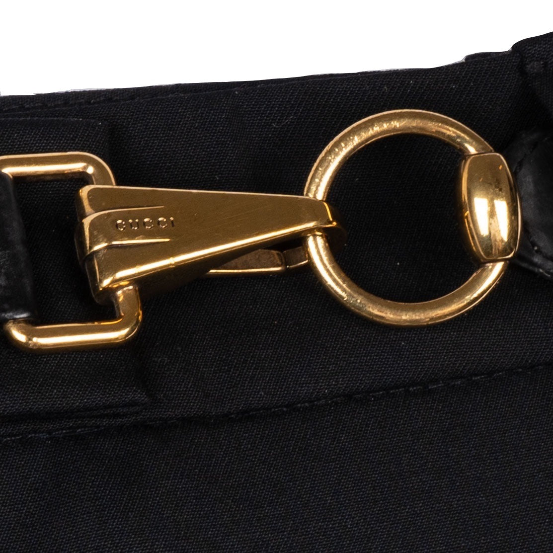 Gucci Golden Buckle Black Wool Pants (40)