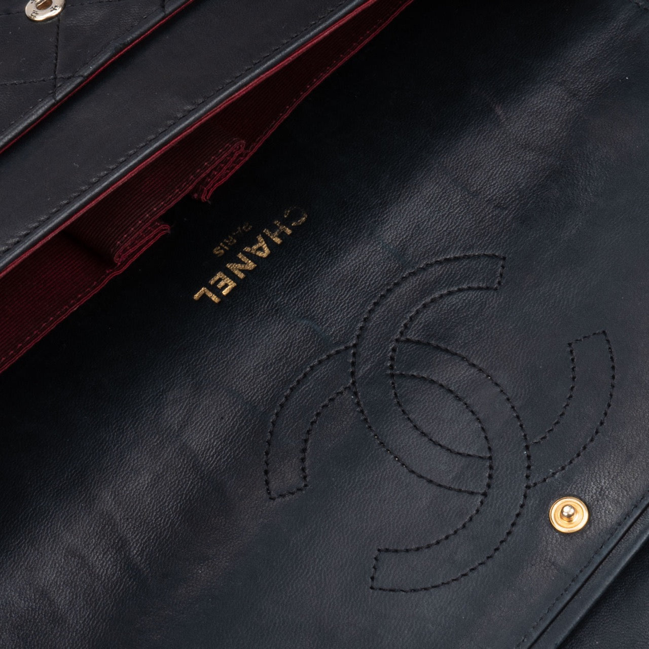 Chanel Quilted Lambskin 24K Gold Double Flap Bag