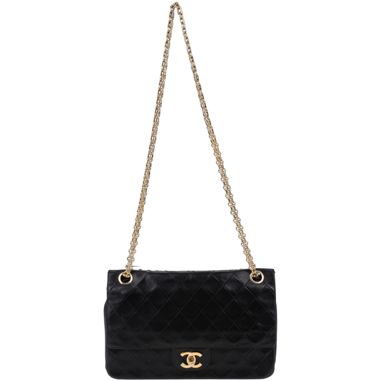 Chanel Quilted Lambskin 24K Gold Double Flap Bag