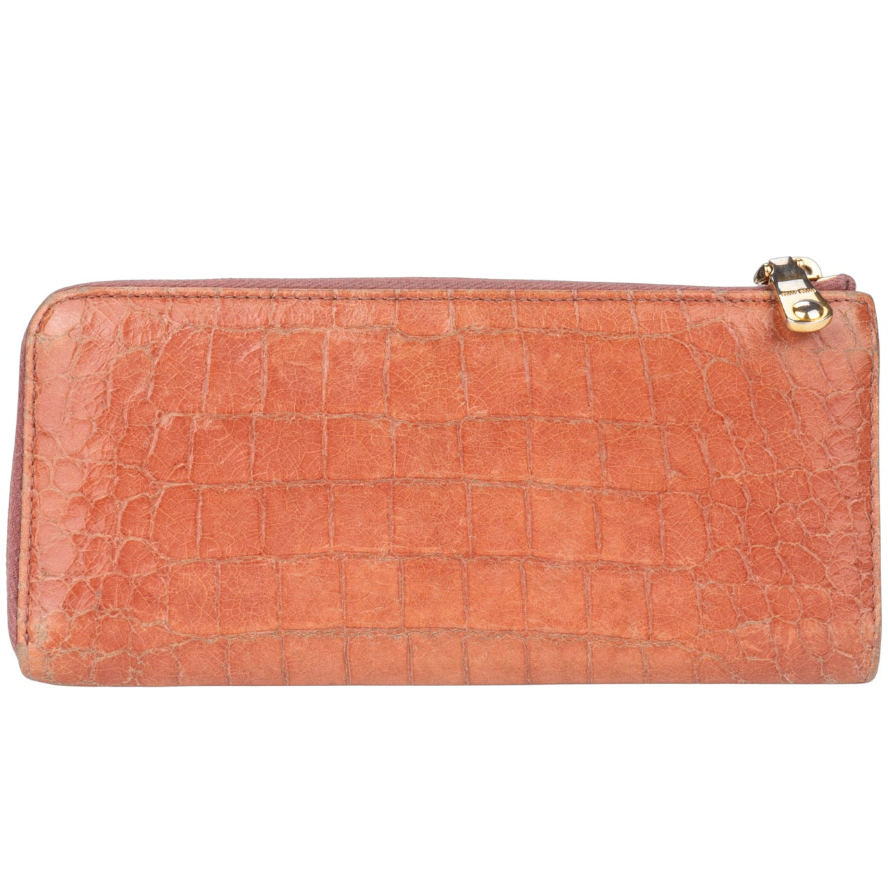 Miu Miu Croco Long Wallet