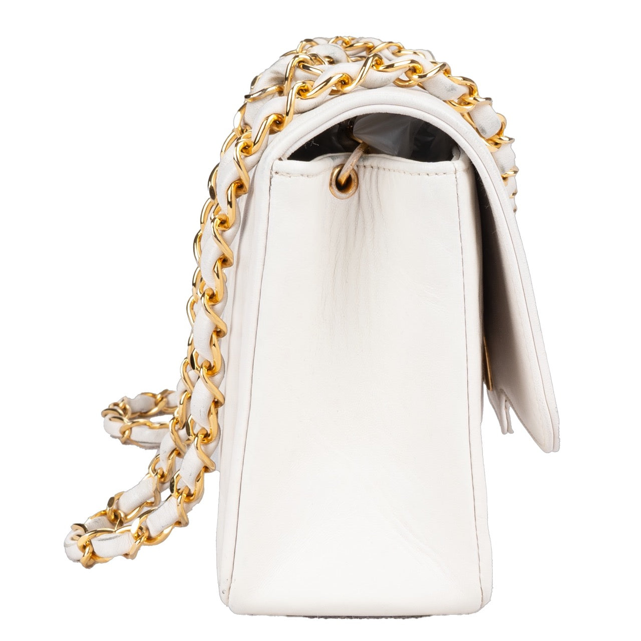 Chanel Quilted Lambskin 24K Gold Single Crossbody Flap Bag