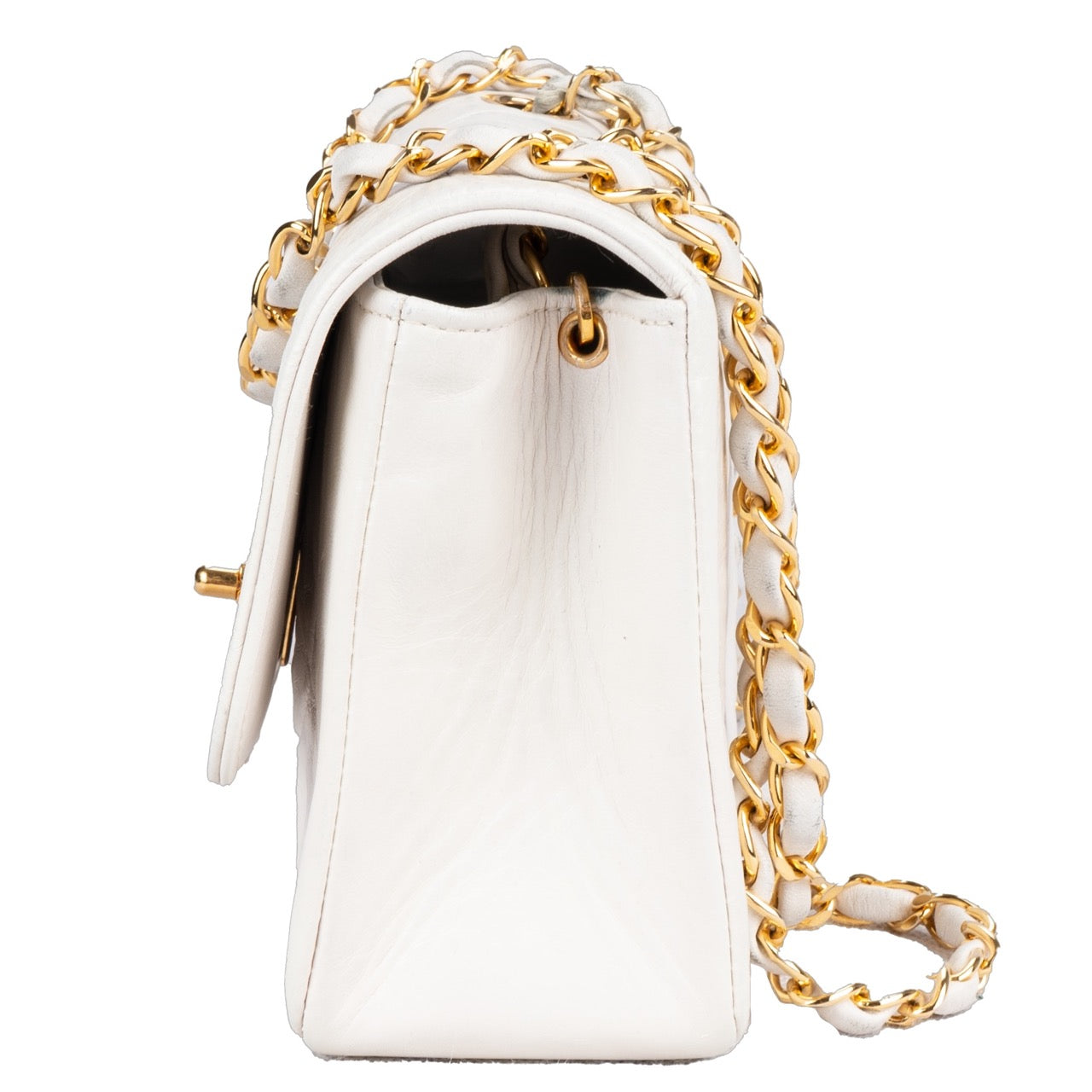 Chanel Quilted Lambskin 24K Gold Single Crossbody Flap Bag