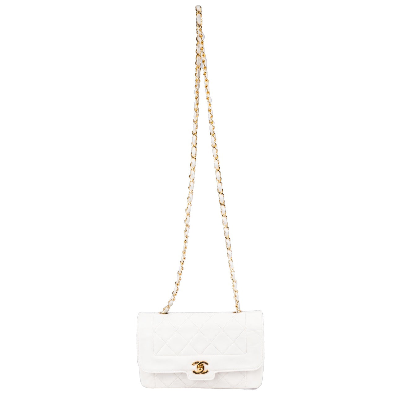 Chanel Quilted Lambskin 24K Gold Single Crossbody Flap Bag