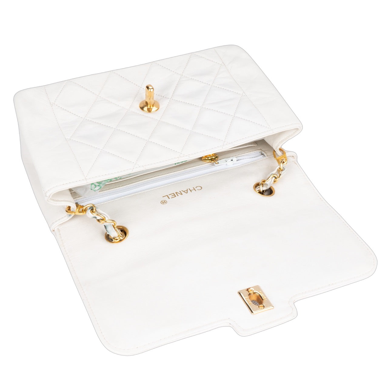 Chanel Quilted Lambskin 24K Gold Single Crossbody Flap Bag