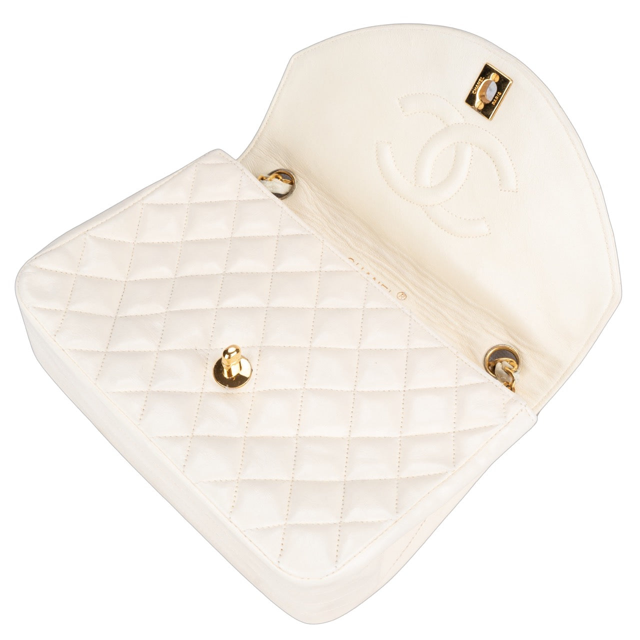 Chanel Quilted Lambskin 24K Gold Single Crossboy Flap Bag