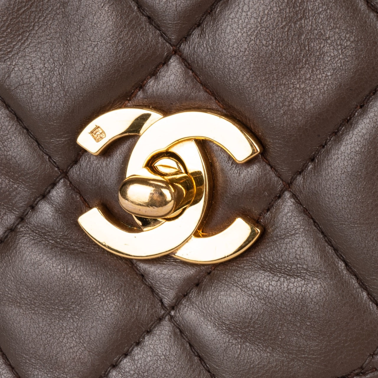 Chanel Quilted Lambskin 24K Gold Camera Crossbody Flap Bag