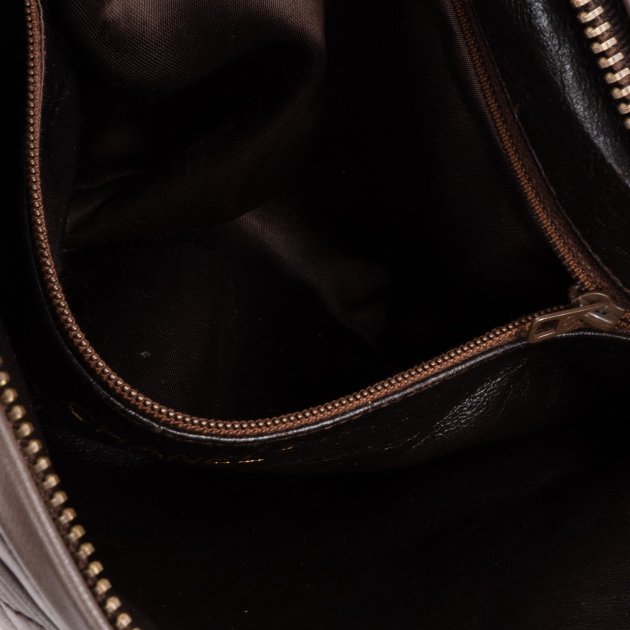 Chanel Quilted Lambskin 24K Gold Camera Crossbody Flap Bag