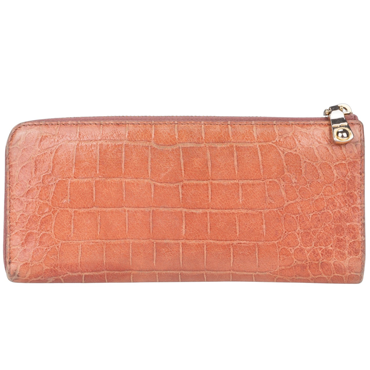 Miu Miu Croco Long Wallet