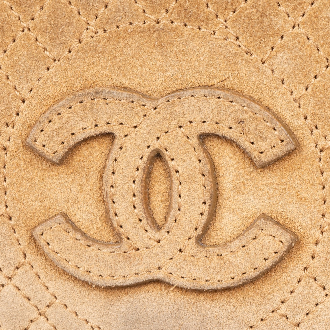 Chanel Suede Cambon CC Leather Single Flap Bag