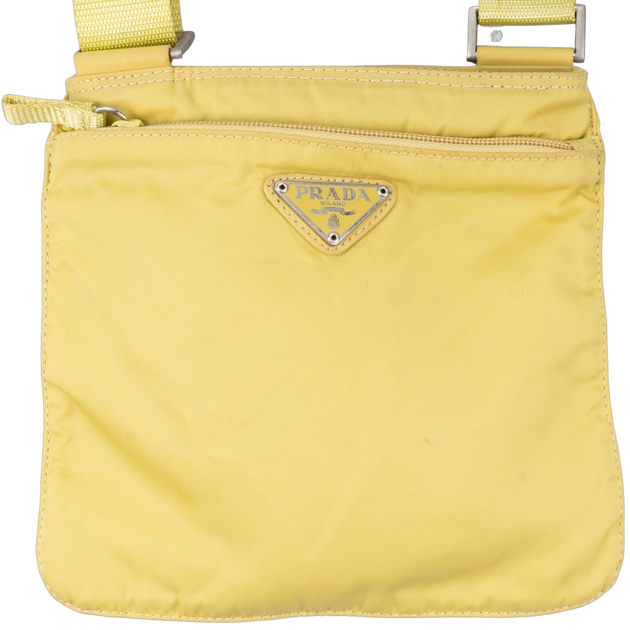 Prada Triangle Neon Nylon Crossbody Side Bag