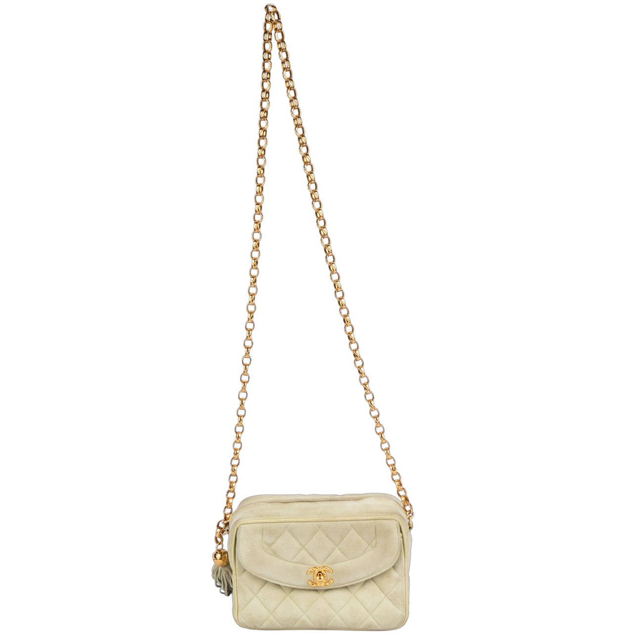 Chanel Suede Mini Mint Crossbody Bag