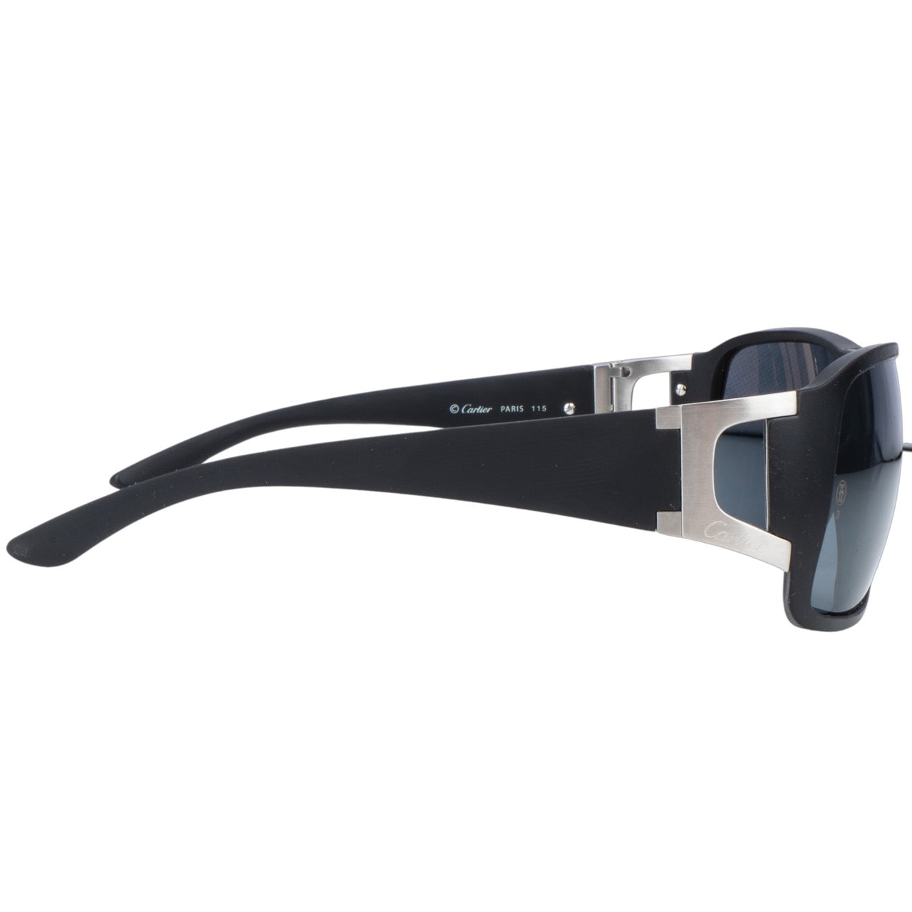 Cartier Santos Black Matte Rubber Shades