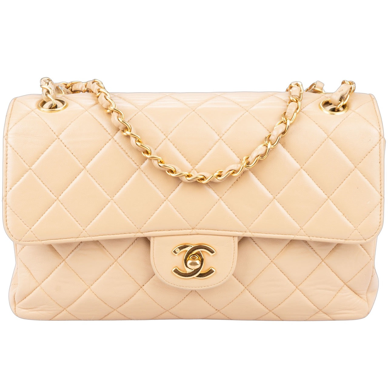 Chanel Quilted Lambskin 24K Gold Two Face Flap Bag
