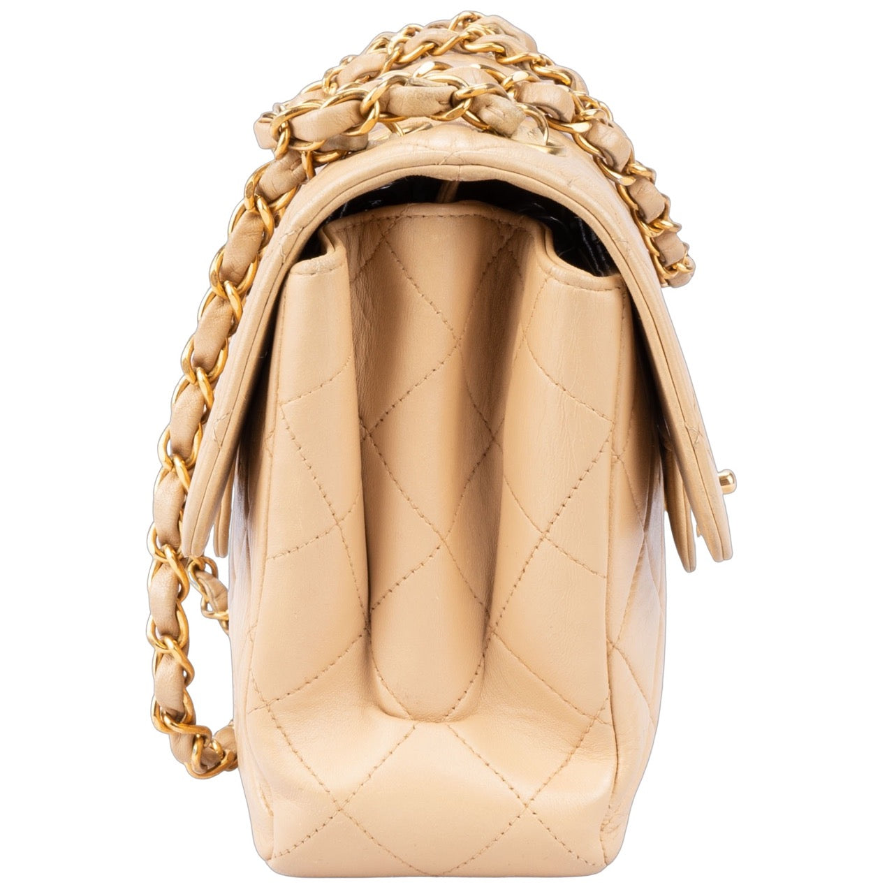 Chanel Quilted Lambskin 24K Gold Two Face Flap Bag