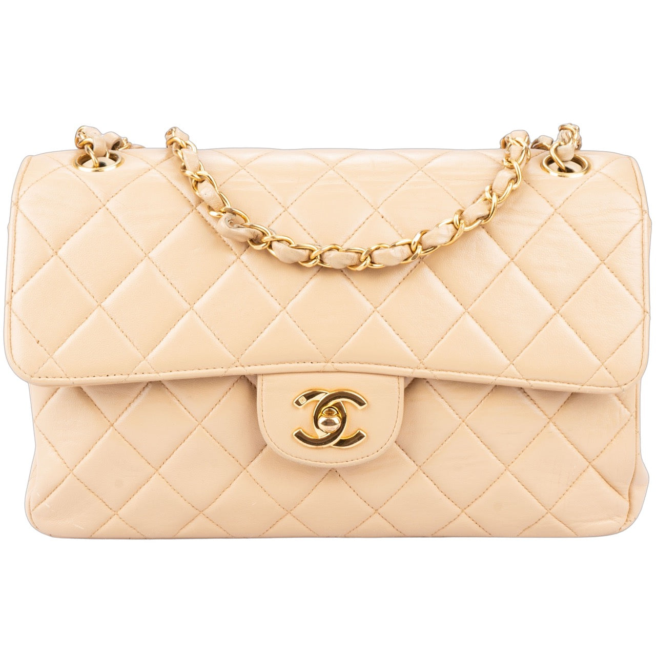 Chanel Quilted Lambskin 24K Gold Two Face Flap Bag