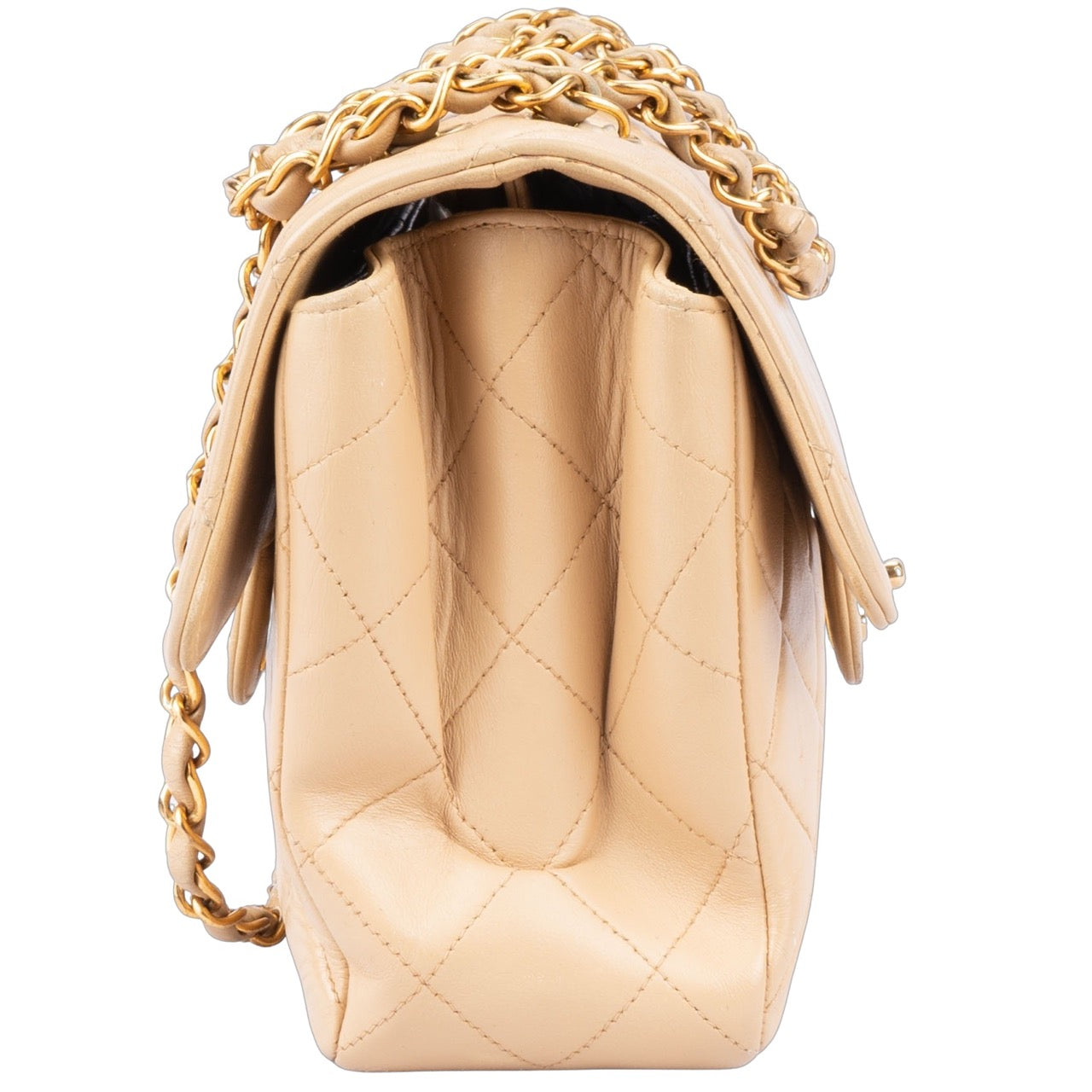 Chanel Quilted Lambskin 24K Gold Two Face Flap Bag
