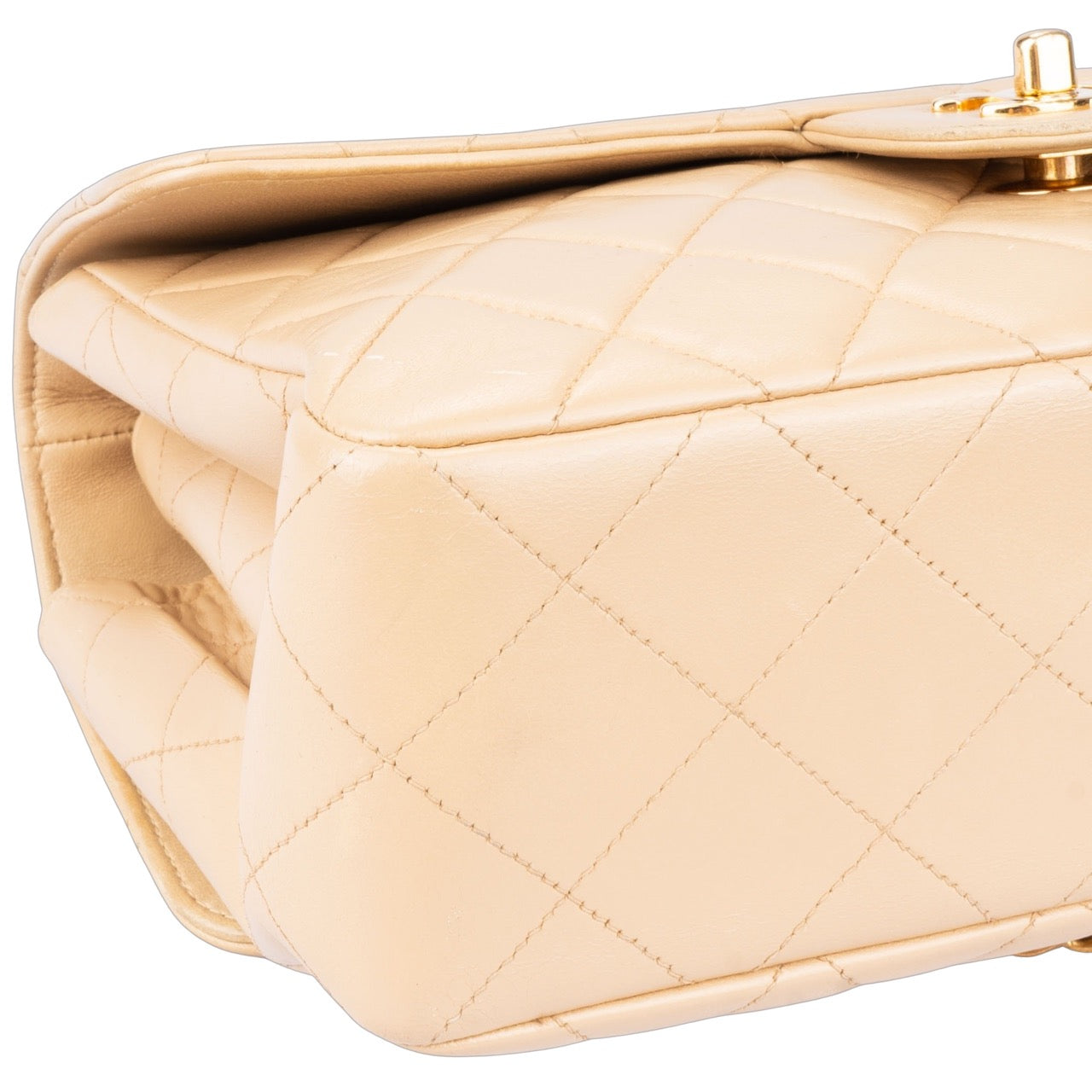 Chanel Quilted Lambskin 24K Gold Two Face Flap Bag