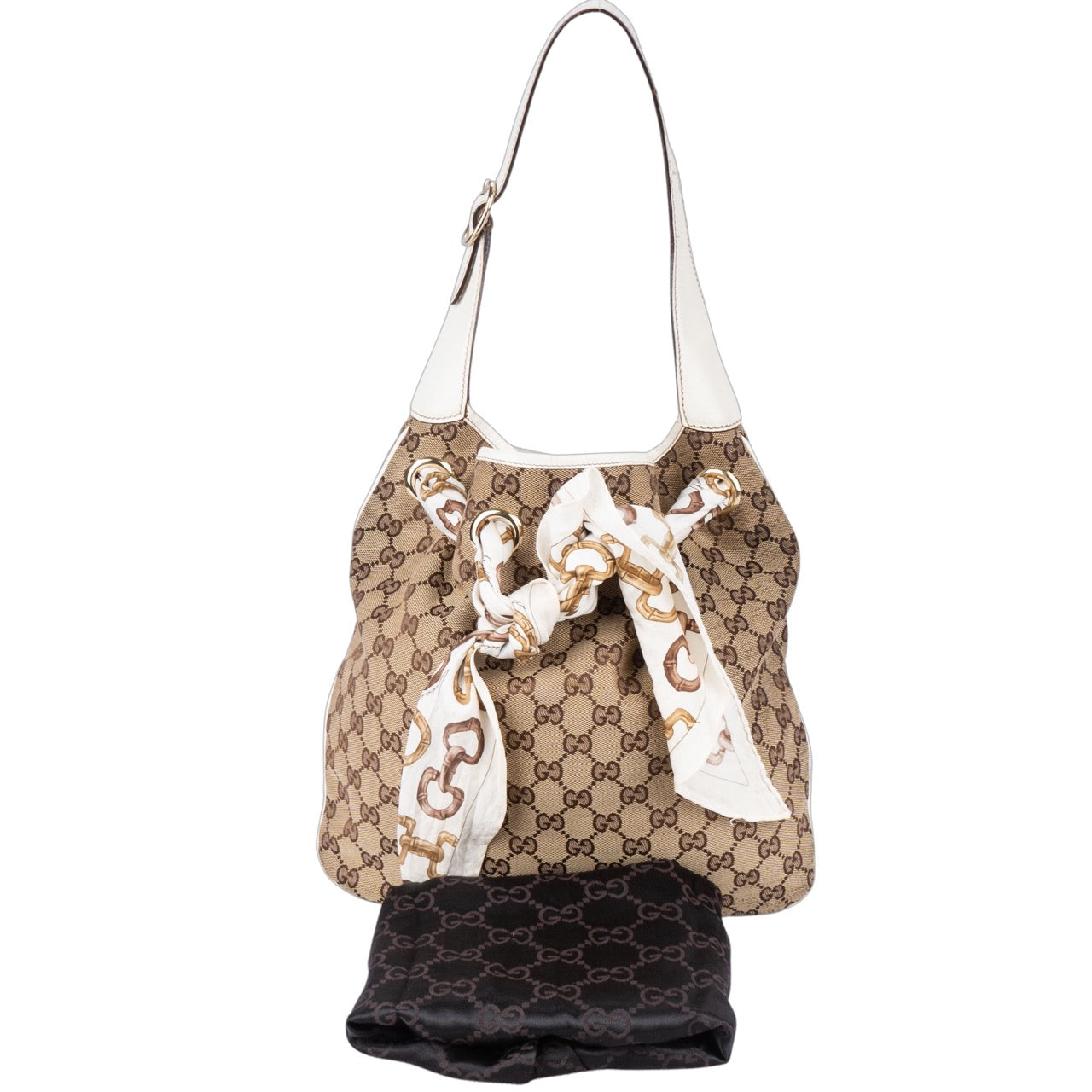 Gucci Canvas Monogram Positiano Shoulder Bag