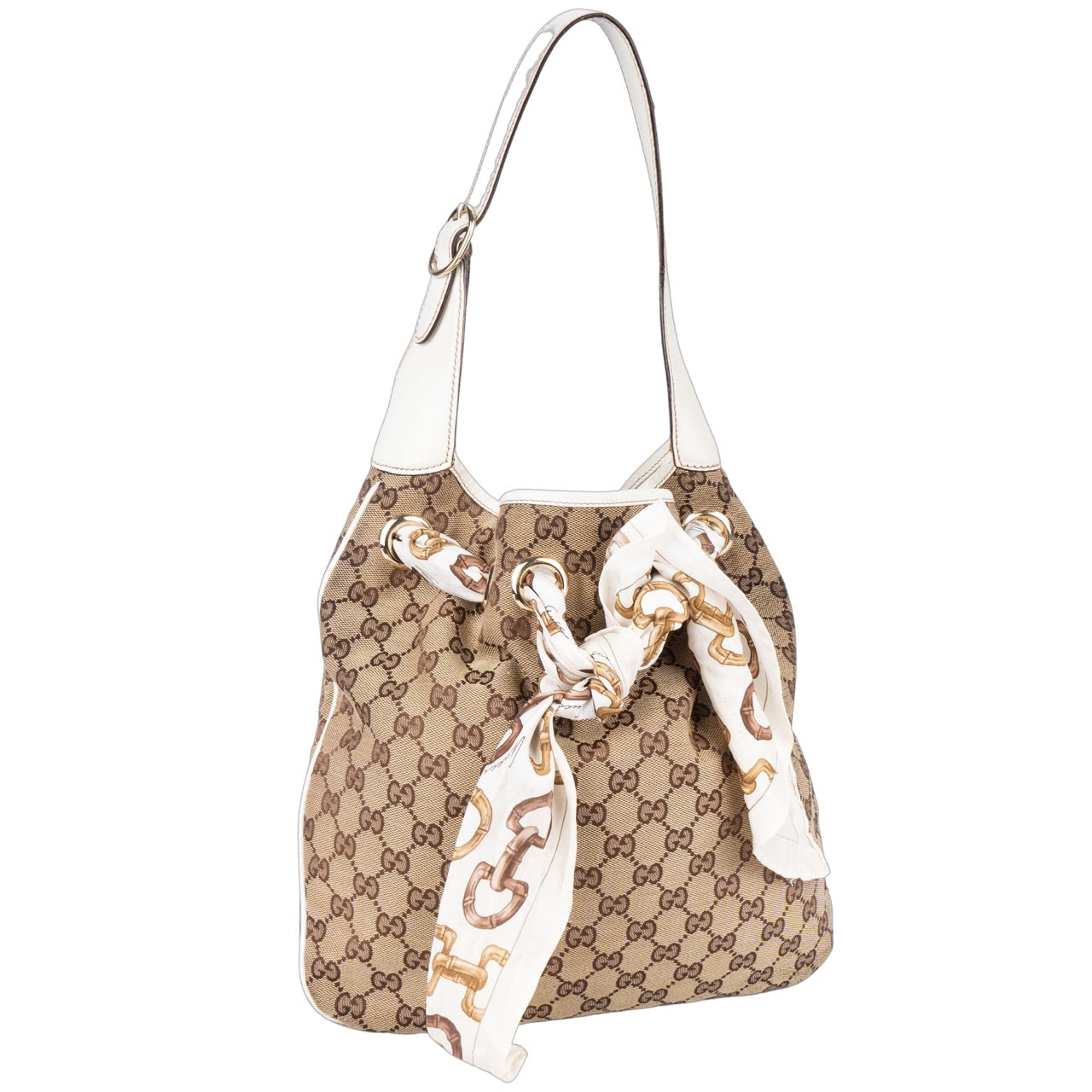 Gucci Canvas Monogram Positiano Shoulder Bag