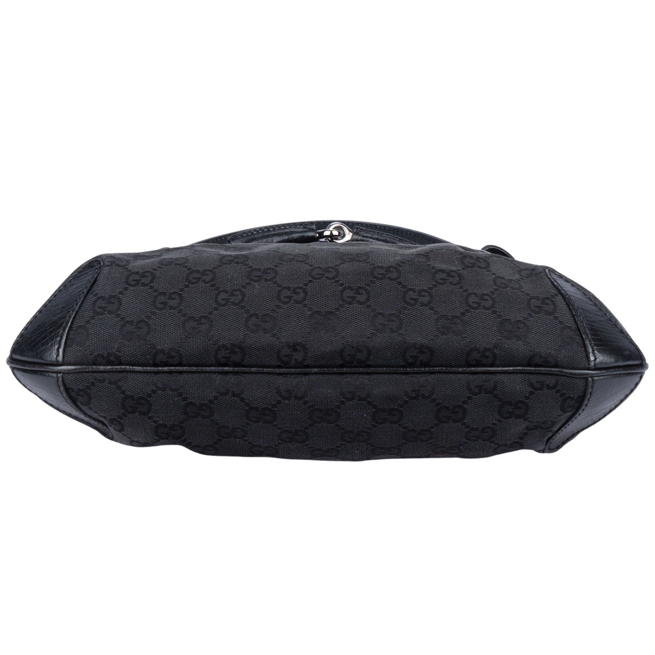 Gucci Canvas Monogram Horsebit Hobo Bag