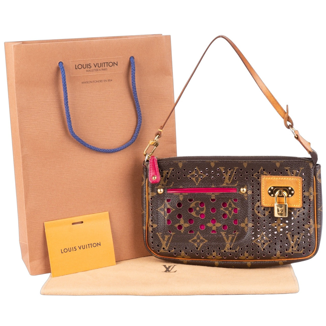 Louis Vuitton Perforated Canvas Monogram Pochette Bag