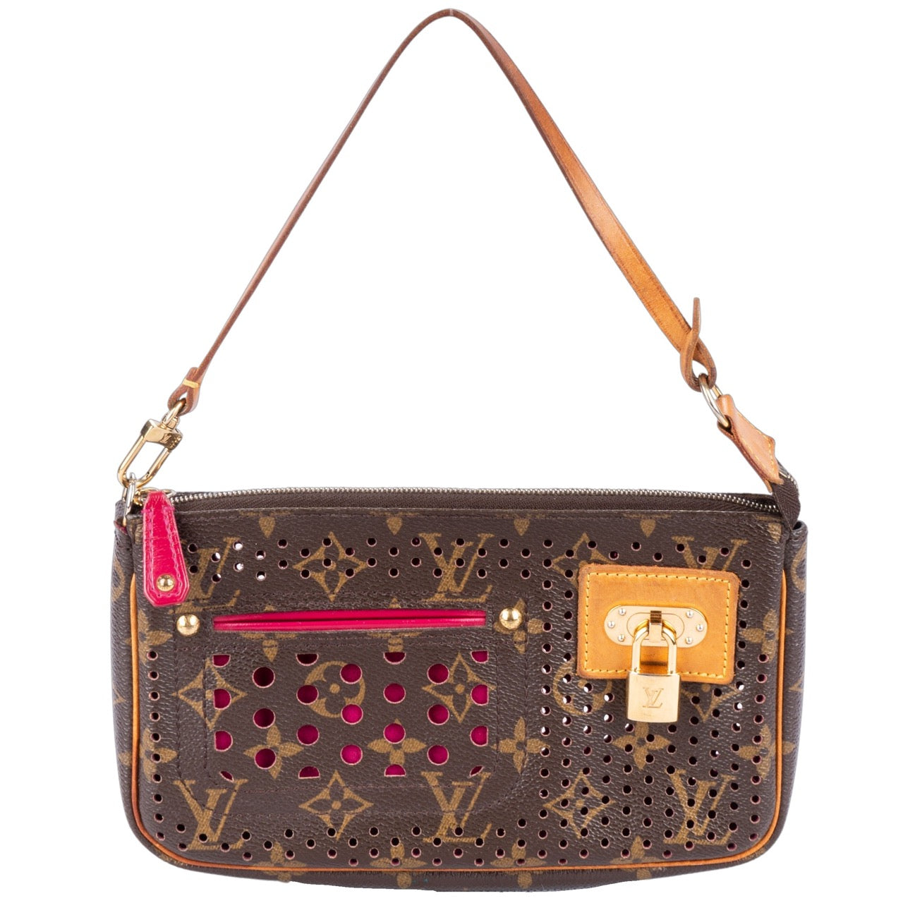 Louis Vuitton Perforated Canvas Monogram Pochette Bag