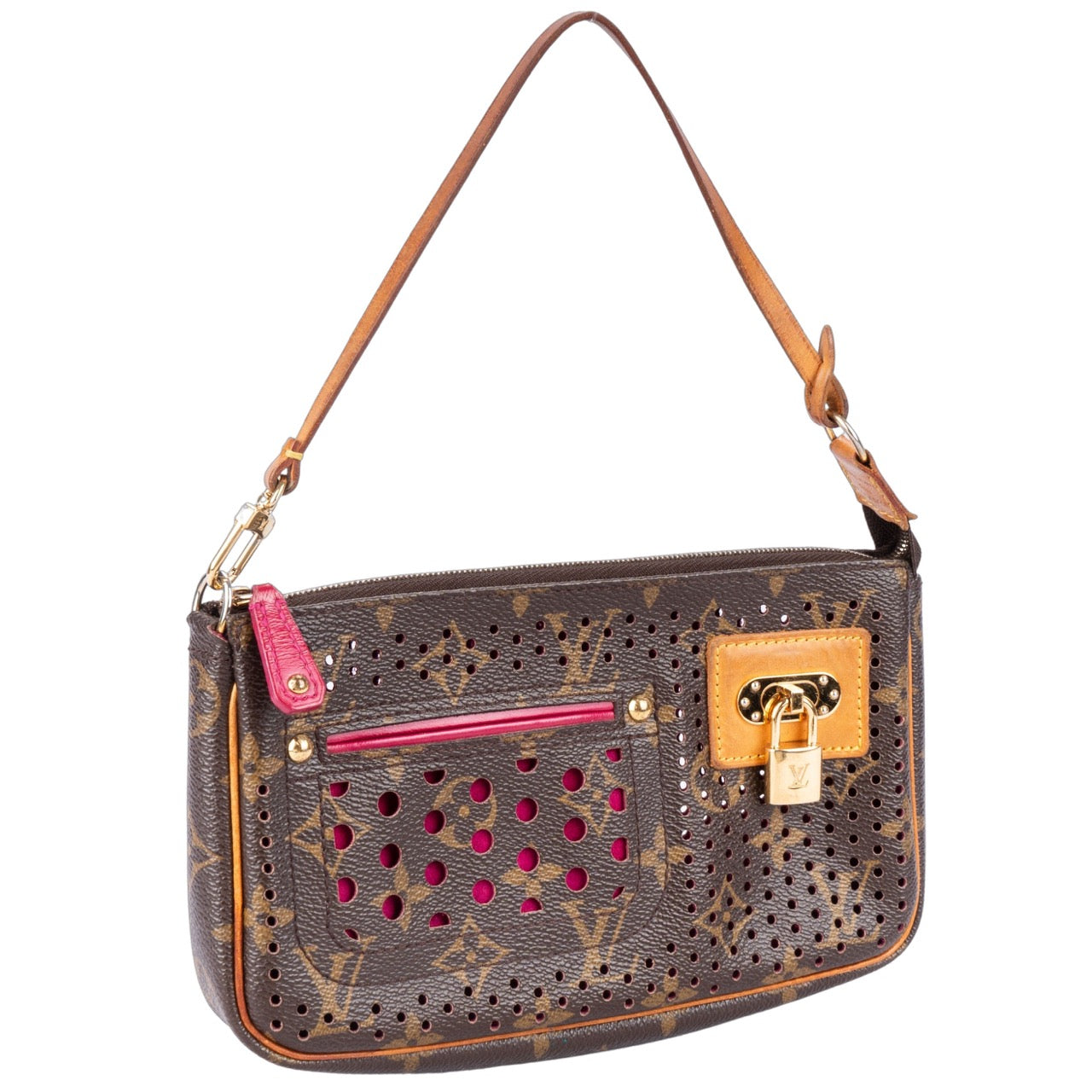 Louis Vuitton Perforated Canvas Monogram Pochette Bag