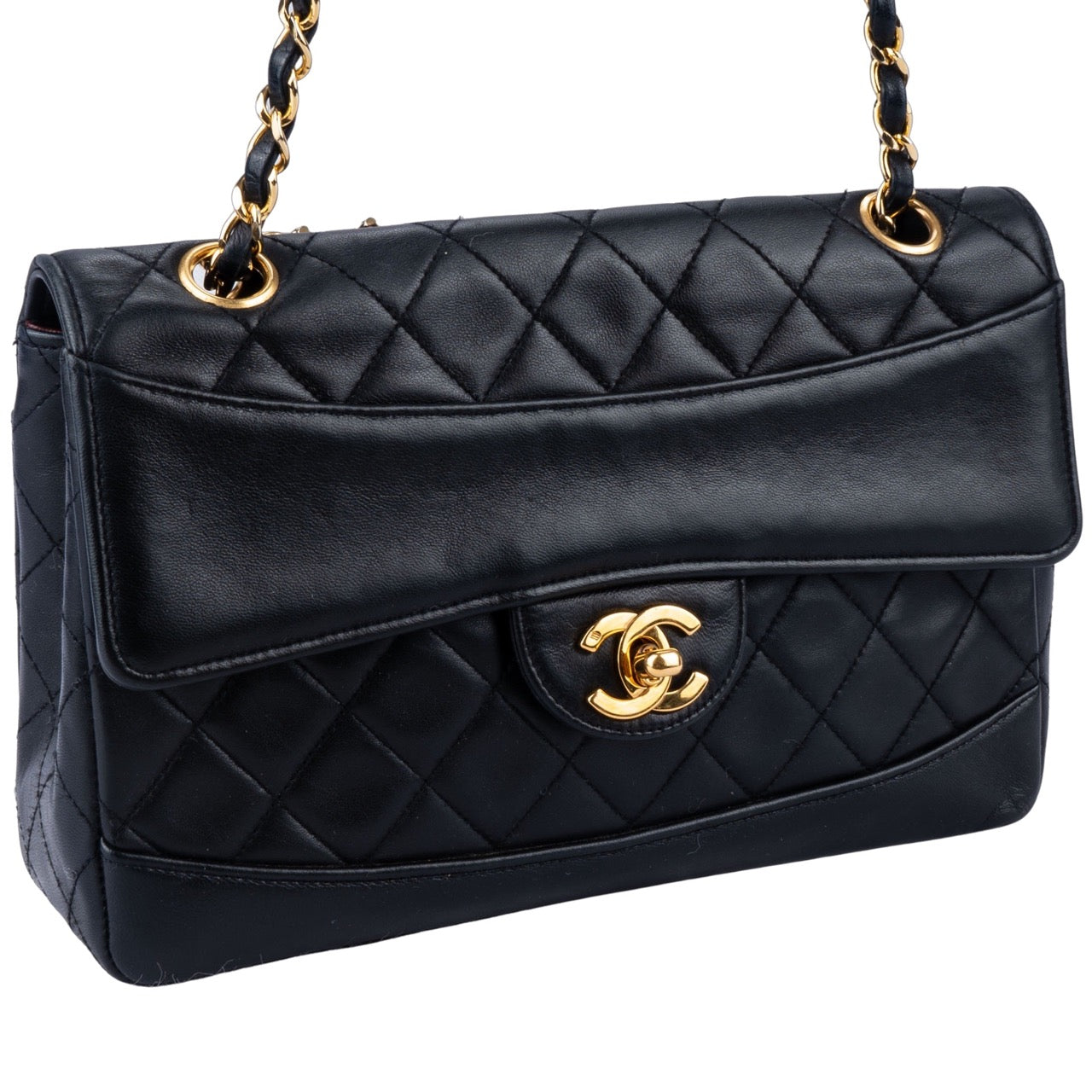 Chanel Quilted Lambskin 24K Gold Single Crossbody Bag