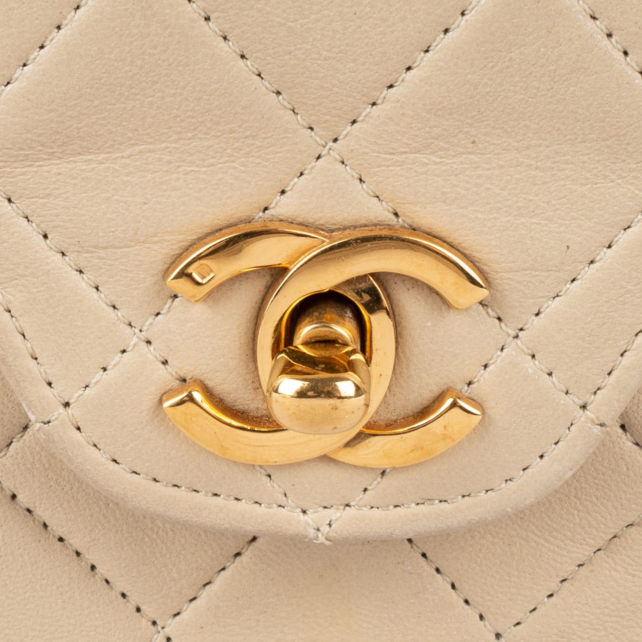 Chanel Quilted Lambskin 24K Gold Double Flap Bag
