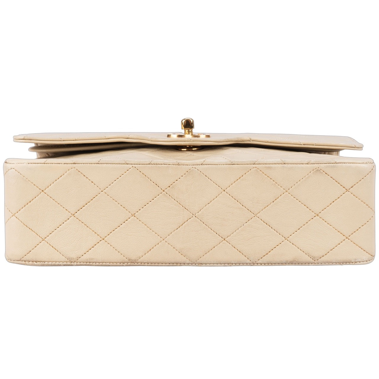 Chanel Quilted Lambskin 24K Gold Double Flap Bag