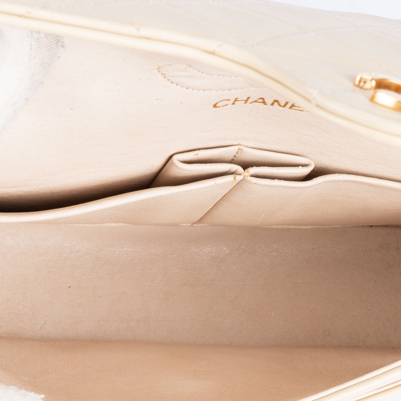 Chanel Quilted Lambskin 24K Gold Double Flap Bag