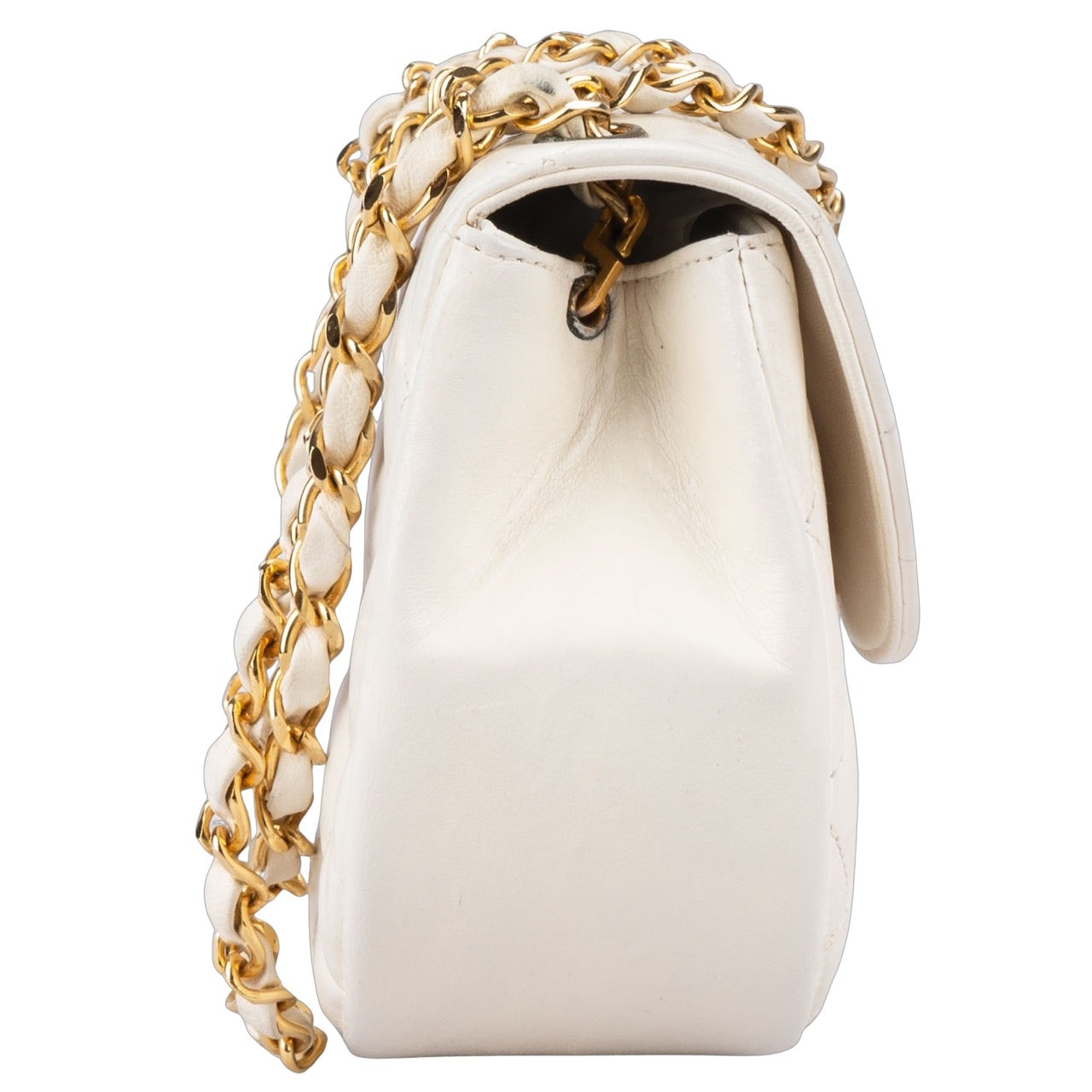 Chanel Quilted Lambskin 24K Gold Single Flap Crossbody Bag