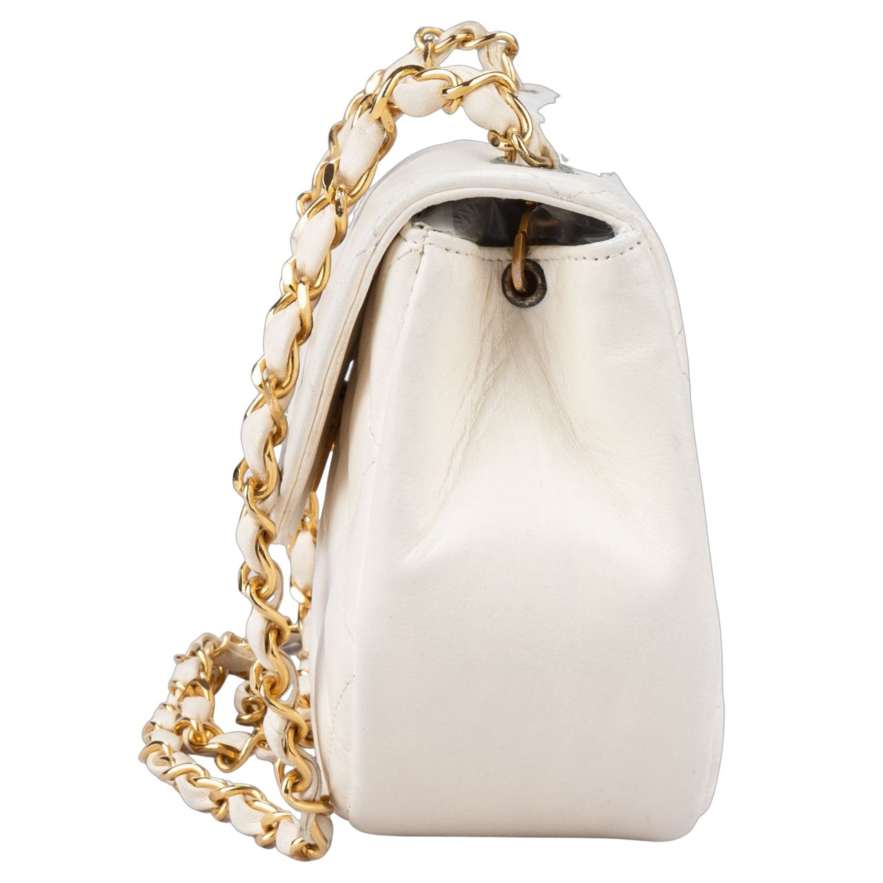 Chanel Quilted Lambskin 24K Gold Single Flap Crossbody Bag