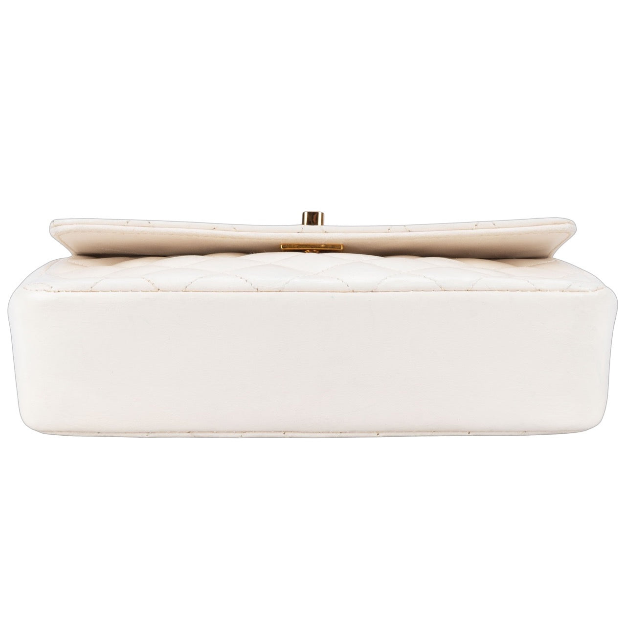 Chanel Quilted Lambskin 24K Gold Single Flap Crossbody Bag