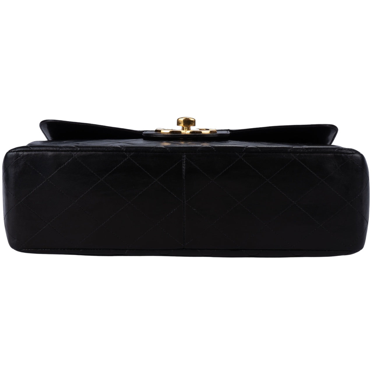 Chanel Quilted Lambskin 24K Gold Jumbo Crossbody Bag