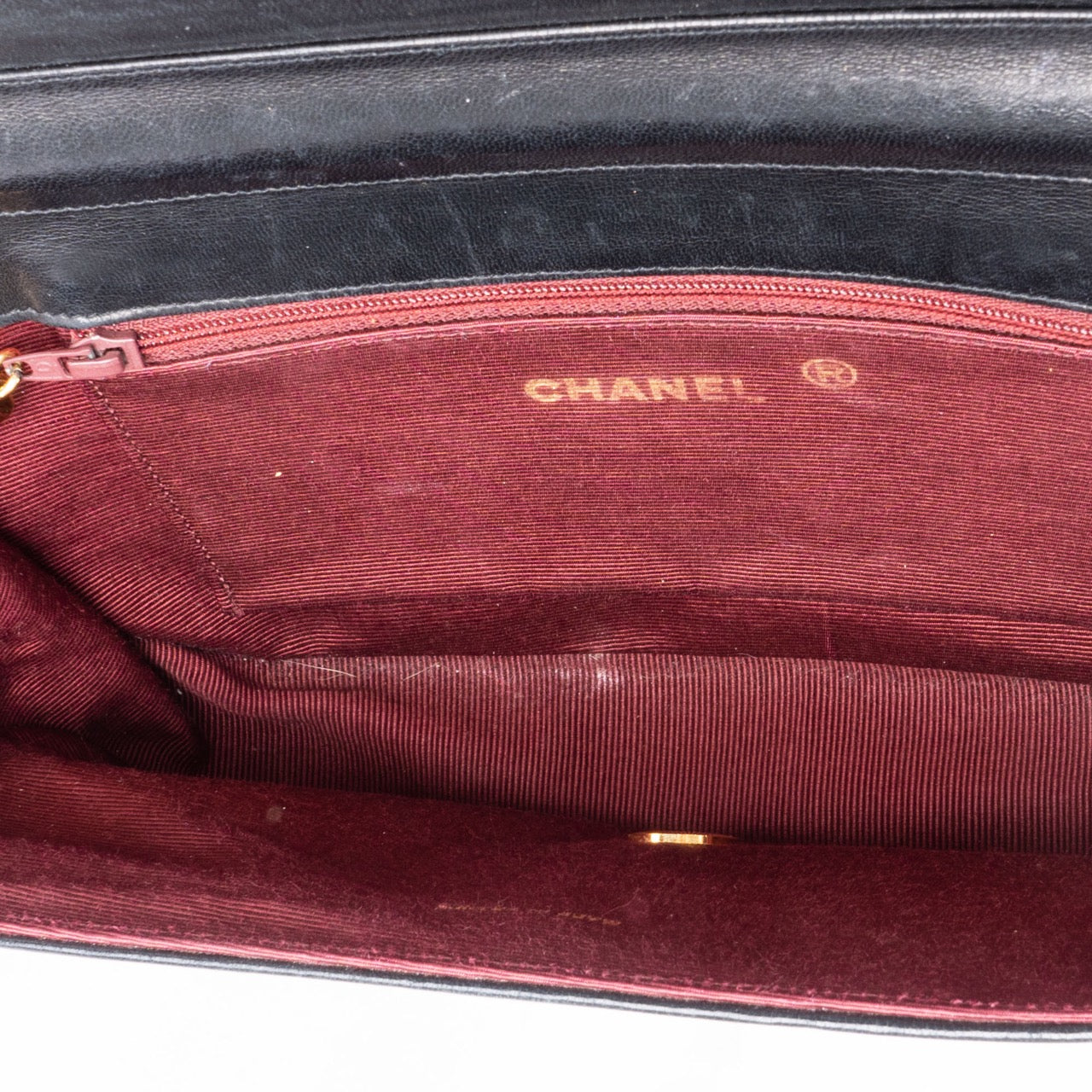 Chanel Quilted Lambskin 24K Gold Single Flap Halfmoon Bag