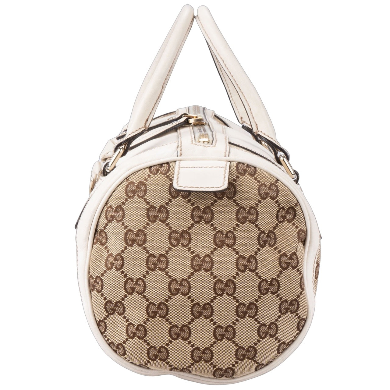 Gucci Canvas Monogram Bowling Cylinder Handbag