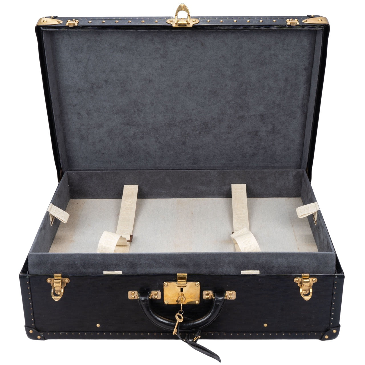 Louis Vuitton Epi Leather Noir Alzer 65 Trunk Koffer