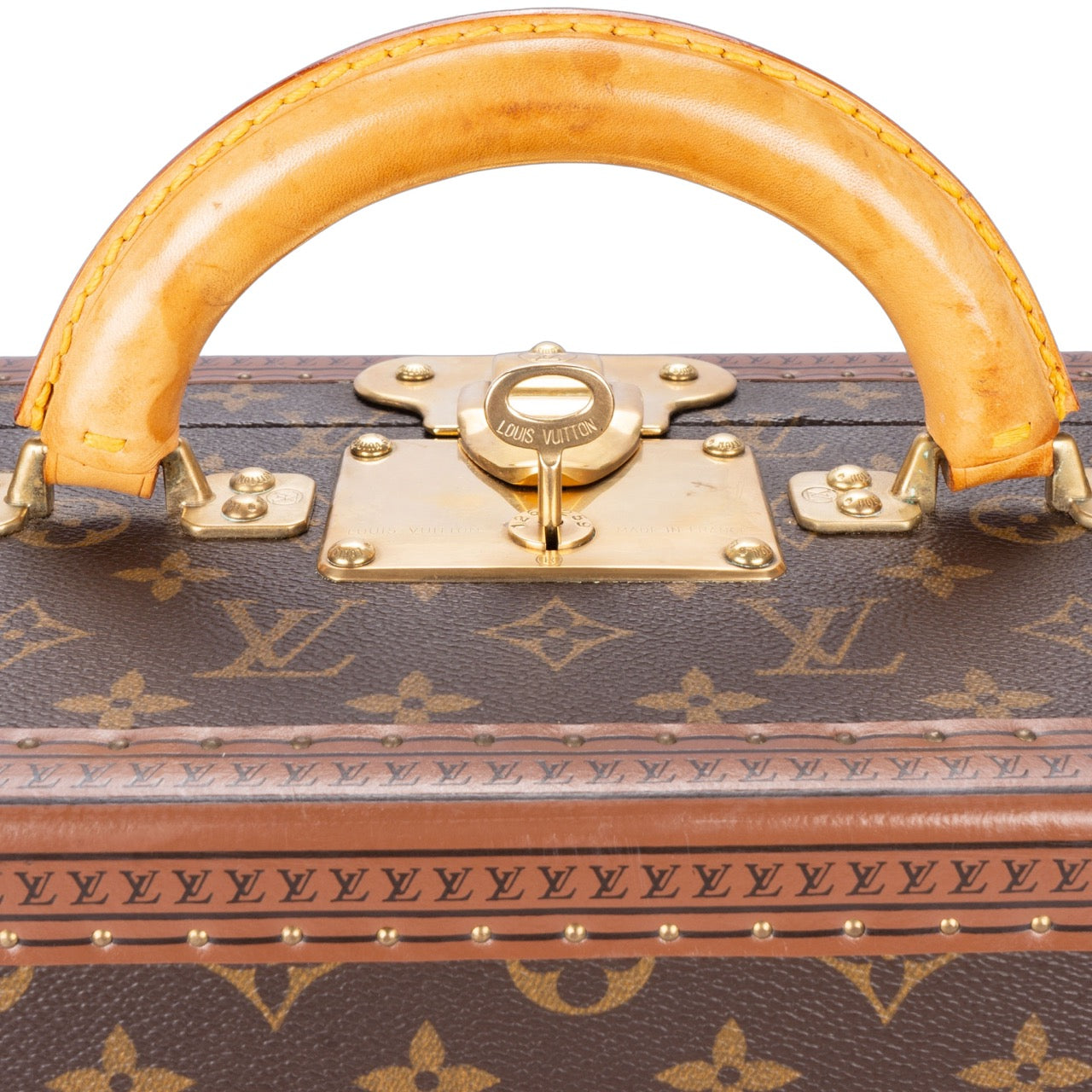 Louis Vuitton Canvas Monogram Bisten 65 Trunk Koffer