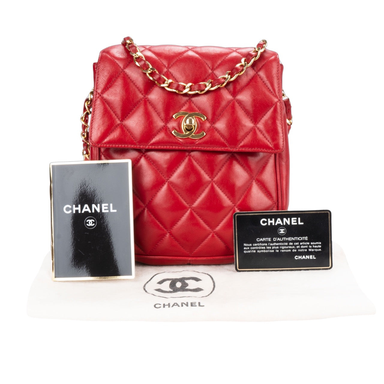 Chanel Quilted Lambskin 24K Mini Single Flap Bag