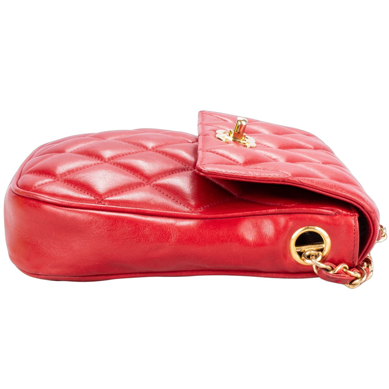 Chanel Quilted Lambskin 24K Mini Single Flap Bag