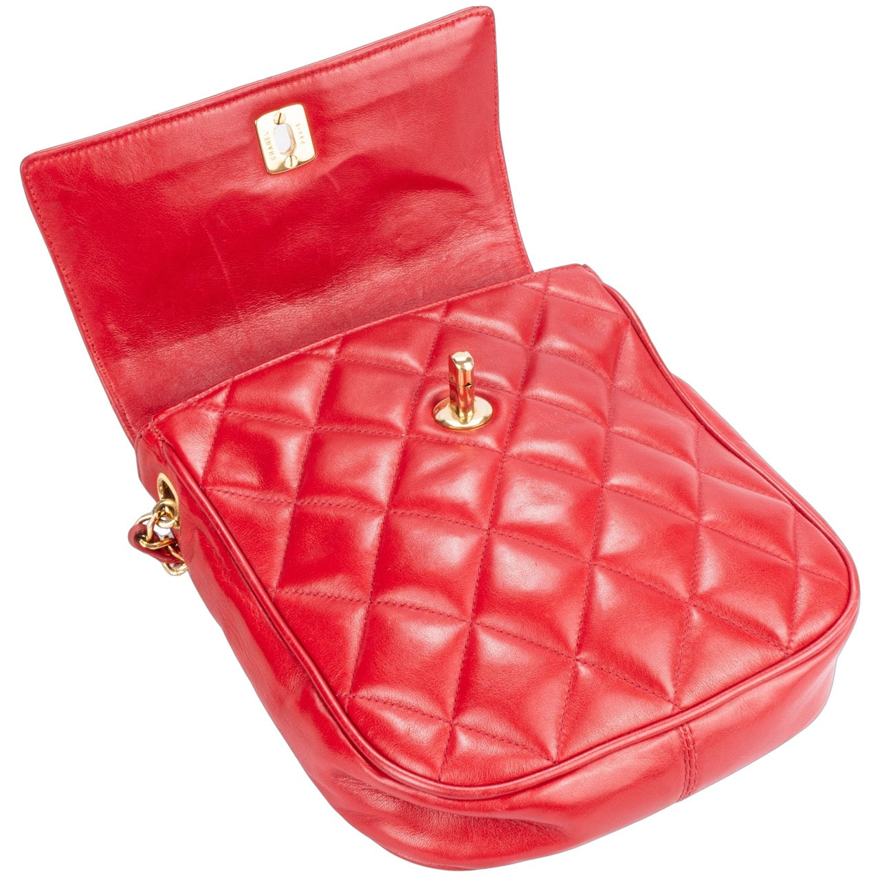 Chanel Quilted Lambskin 24K Mini Single Flap Bag