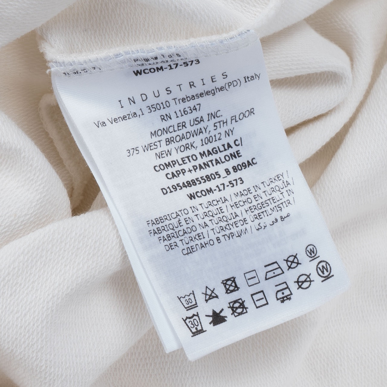 Moncler White Cotton Kids Hoodie (Women S)