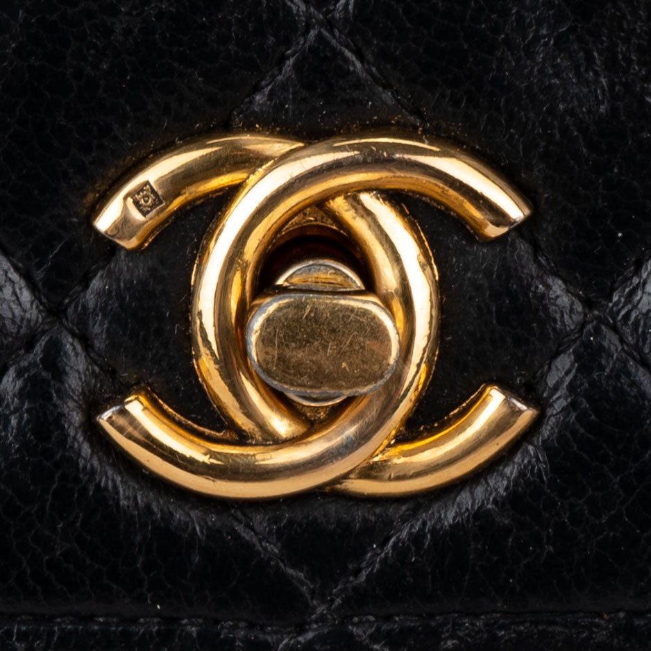 Chanel Quilted Lambskin 24K Gold Single Crossbody Flap Bag