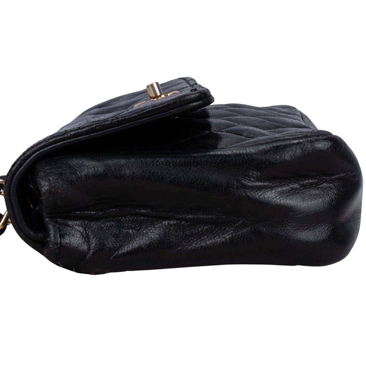 Chanel Quilted Lambskin 24K Gold Single Crossbody Flap Bag