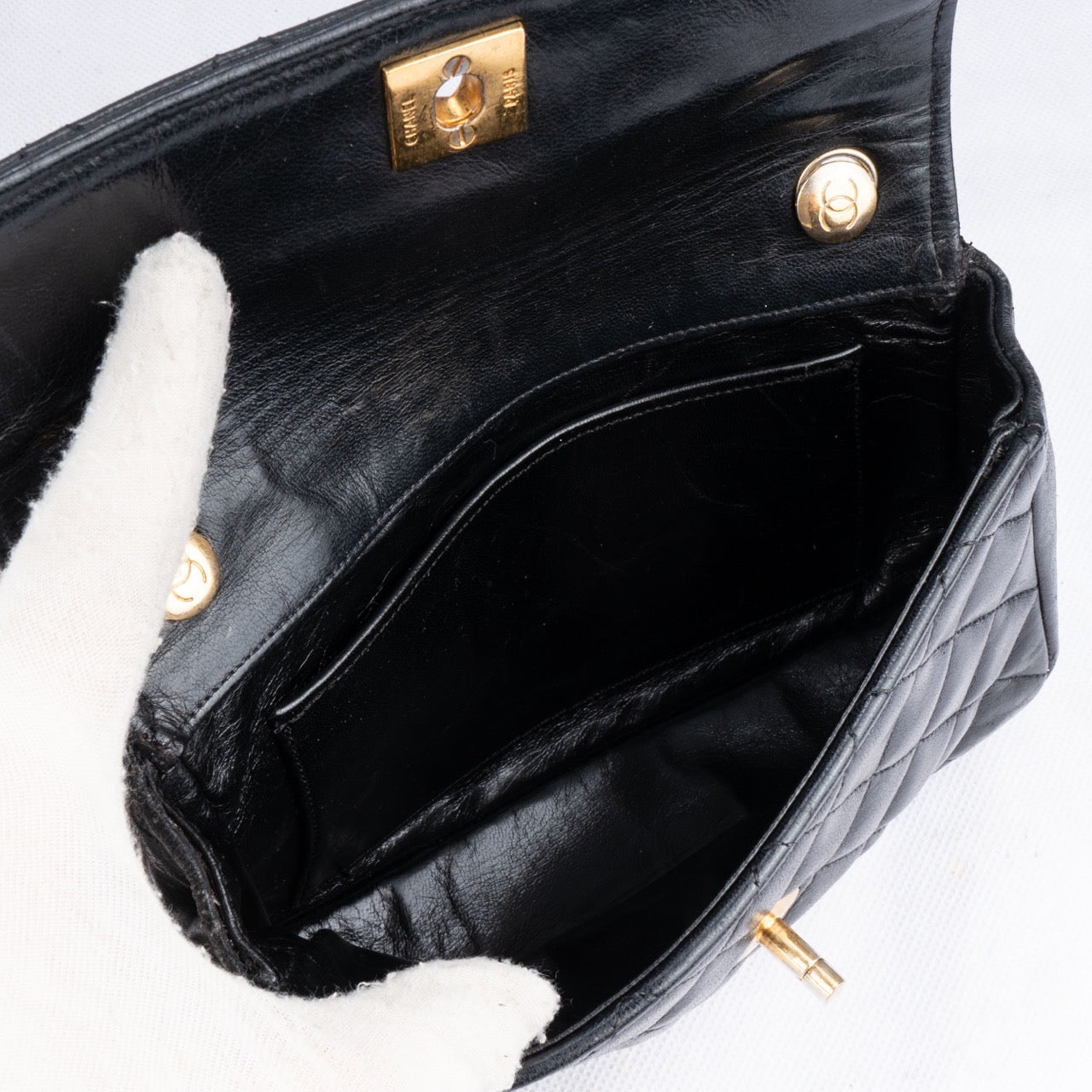 Chanel Quilted Lambskin 24K Gold Single Crossbody Flap Bag